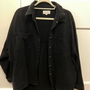 Black Denim Shirt Jacket